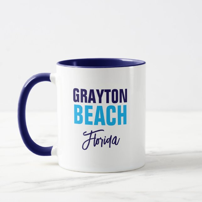 Caneca de café da praia de Grayton Florida (Esquerda)