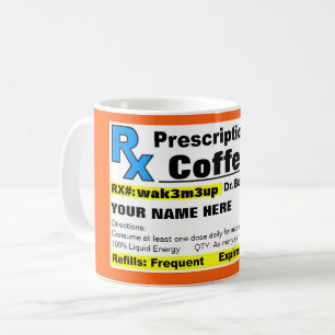 Caneca de café da prescrição