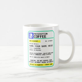 Caneca de café da prescrição - adicione seu nome