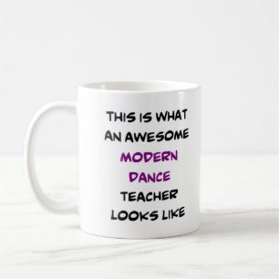 caneca de café da professora de dança moderna in