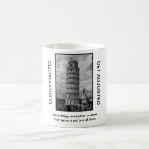 Caneca de café da quiroterapia - torre inclinada