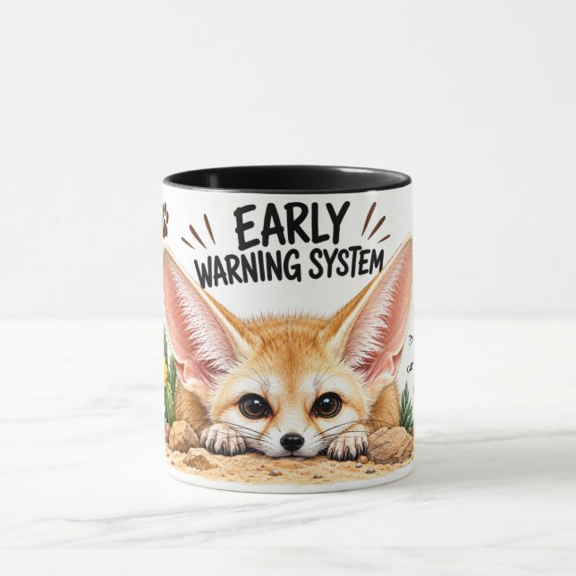 Caneca de Café da Raposa Fennec Engraçada | Sistem (Centro)