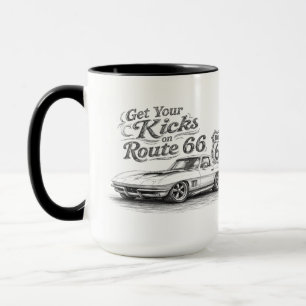 Caneca de Café da Rota 66 Clássica