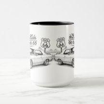 Caneca de Café da Rota 66 Vintage