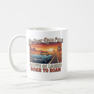 Caneca de Café da Rota 66 Vintage