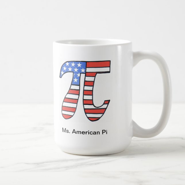 Caneca de café da Senhora Americano Pi (Direita)
