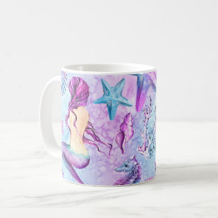 Caneca de café da sereia, caneca da sereia, copo
