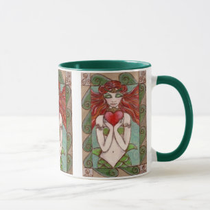 caneca de café da sereia do claddagh