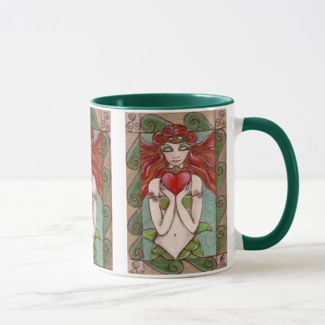 caneca de café da sereia do claddagh (Direita)