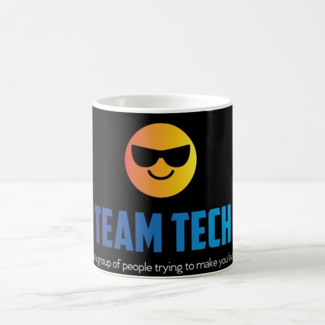 Caneca de café da tecnologia da equipe (Centro)