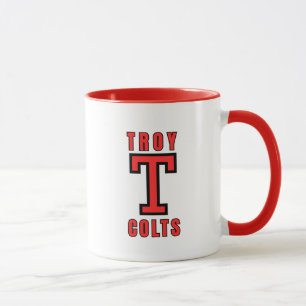 Caneca de café da Troy High School Michigan