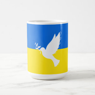 Caneca de Café da Ucrânia Pombo da Paz Apoio Liber