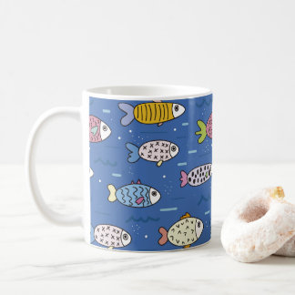 caneca de café da vida do oceano