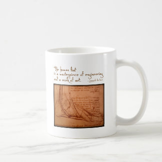 Caneca De Café da Vinci: "O pé humano é… "