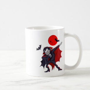 Caneca De Café Dabbing Dracula Vampiro Conde Halloween Dabula Gif