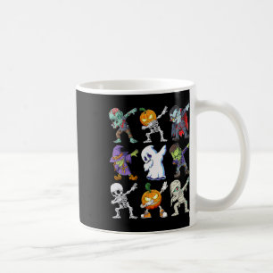 Caneca De Café Dabbing Halloween Boys Skeleton Zombie Scary Pumpk
