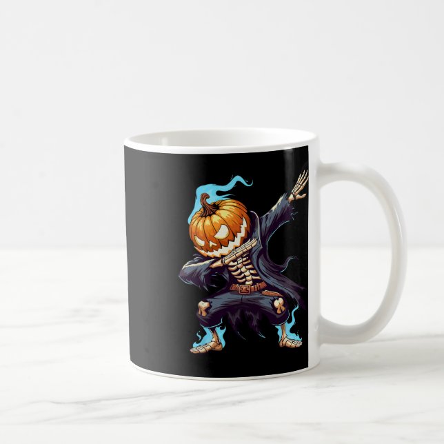 Caneca De Café Dabbing Halloween Skeleton Monster Dab Spooky Boys (Direita)