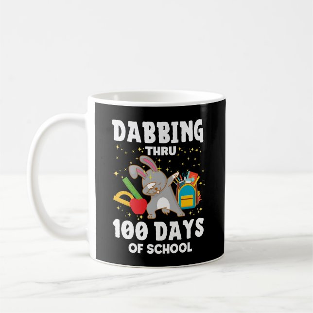 Caneca De Café Dabbing Por 100 Dias De Escola (Esquerda)