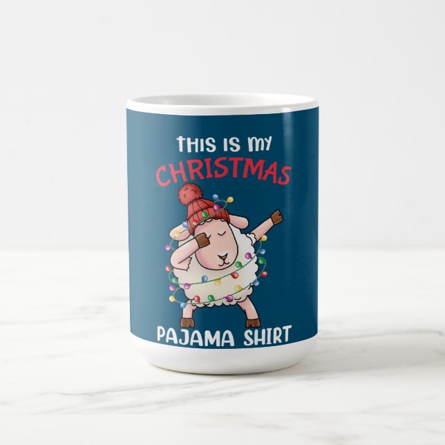 Caneca De Café Dabbing Shea Este É Meu Natal Pajama Xmas (Centro)