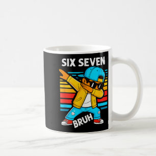 Caneca De Café Dabbing Six Seven Bruh 67 Meme 6 7 Números Engraça