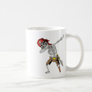 Caneca De Café Dabbing Skeleton Pirate Halloween Kids Jolly Roger