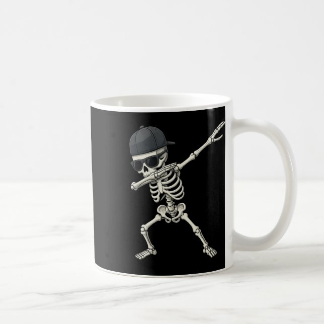 Caneca De Café Dabbing Skeleton Pirate Halloween Kids Jolly Roger (Direita)