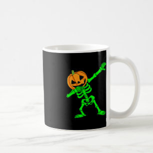 Caneca De Café Dabbing Skeleton Pumpkin Head Halloween Dab