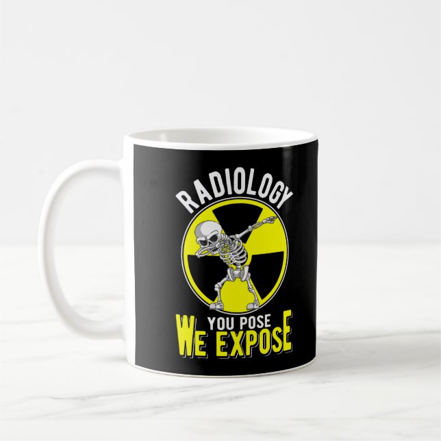 Caneca De Café Dabbing Skeleton Xray Radiologista Funny Radiology (Esquerda)
