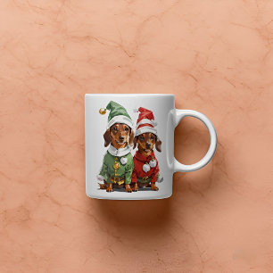 Caneca De Café Dachshances Cuecas de Natal