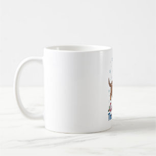 Caneca De Café Dachshund Através da Neve