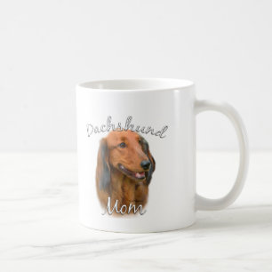 Caneca De Café Dachshund (cabelos longos) Mãe 2