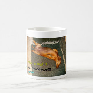 Caneca De Café Dachshund cansado