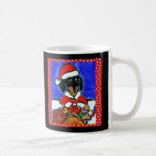 Caneca De Café Dachshund de Natal