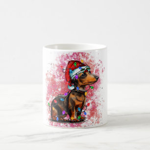 Caneca De Café Dachshund de Natal