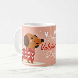 Caneca De Café Dachshund Dia de os namorados Mug