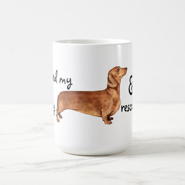 Caneca De Café Dachshund do salvamento (Centro)