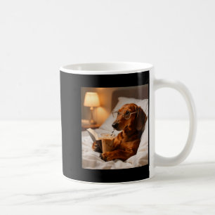 Caneca De Café Dachshund engraçado bebendo café gelado amante do