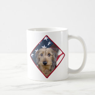 Caneca De Café Dachshund Flag 2