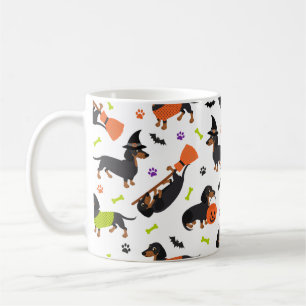 Caneca De Café Dachshund Halloween Coffee Mug