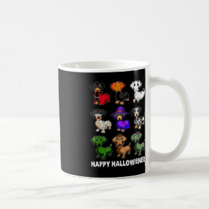 Caneca De Café Dachshund Happy Halloweiner Diversão Halloween Cãe