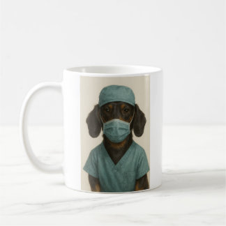 Caneca De Café Dachshund in Scrubs