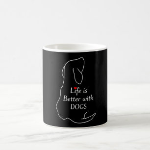 Caneca De Café Dachshund Life É Melhor Com Cachorros Citando Prop