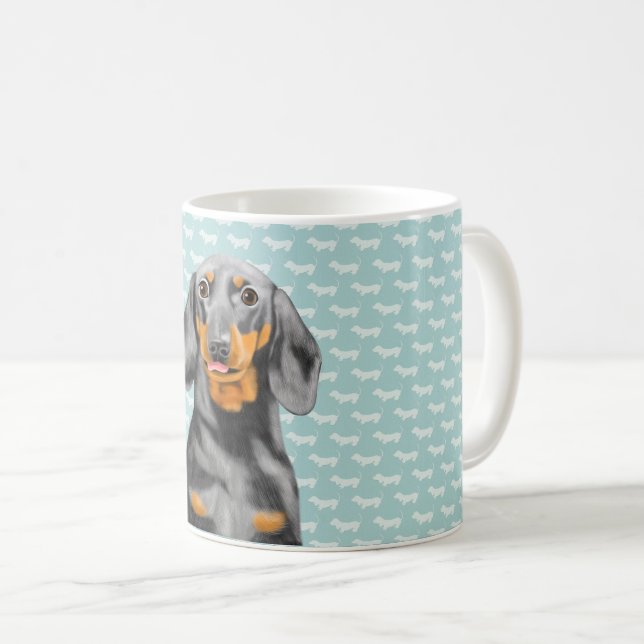 Caneca De Café Dachshund Lover Coffee Mug (Frente Esquerda)