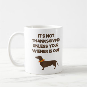 Caneca De Café Dachshund Lover Dia de Ação de Graças Dono de Cach
