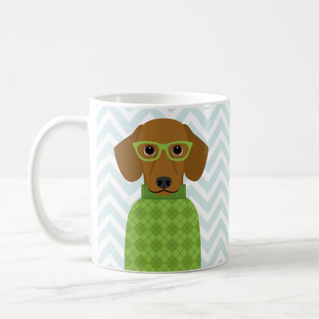 Caneca De Café Dachshund Mugs (Esquerda)