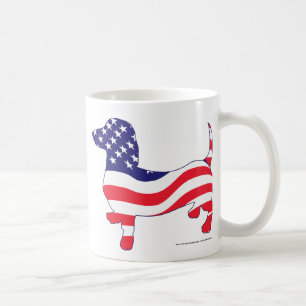 Caneca De Café Dachshund Patriótico