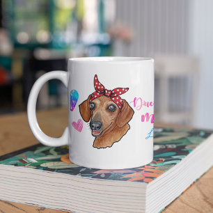 Caneca De Café Dachshund Personalizado Mãe Dia das Mães Amante de