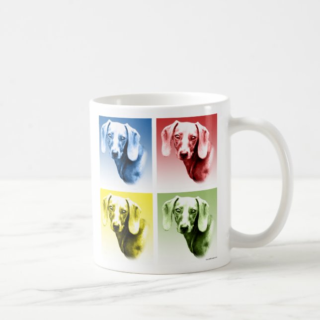 Caneca De Café Dachshund Pop Art (Direita)