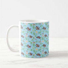 Caneca de Café Dachshund Presente de Cachorro Flor
