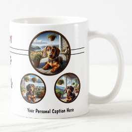 Caneca De Café Dachshund Puppy personalizável